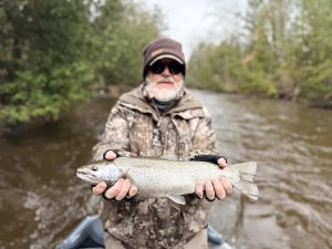 Chrome Steelhead caught on the Pere Marquette River