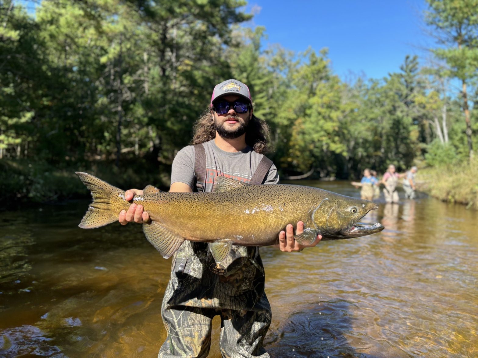 pere marquette salmon fishing, salmon caught on guided fishing trip with northern rivers outfitters