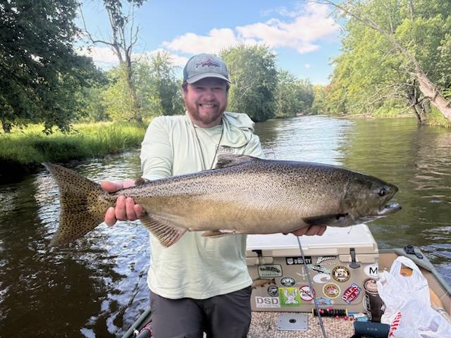 pere marquette salmon caught with northern rivers outfitters
